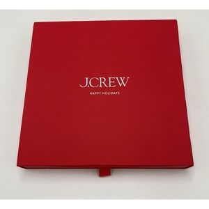 J Crew Happy Holidays Set Of Four Embroidered‎ Cocktail Napkins